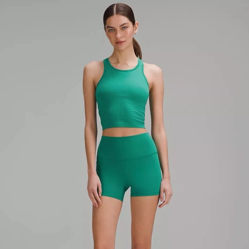 Lululemon Size 4 Align™ High-Rise Short 4", Cascadia Green